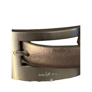 Anne Klein Metallic Logo Buckle Belt Size Small Career Office Work Fashion Belt